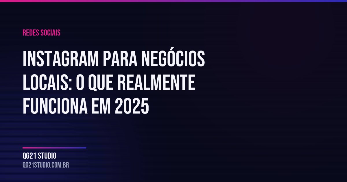 Instagram para negócios locais e comércio
