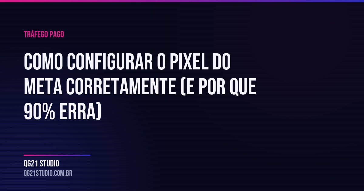 Configuração do Pixel Meta para rastreamento