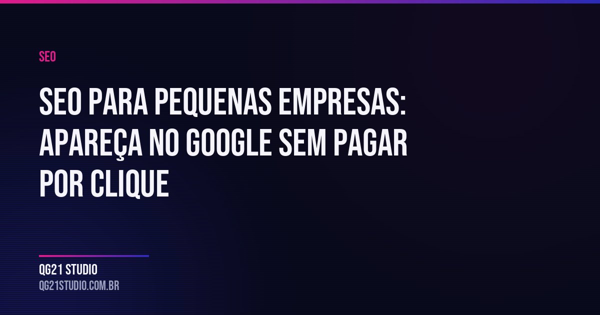 SEO para pequenas empresas no Google